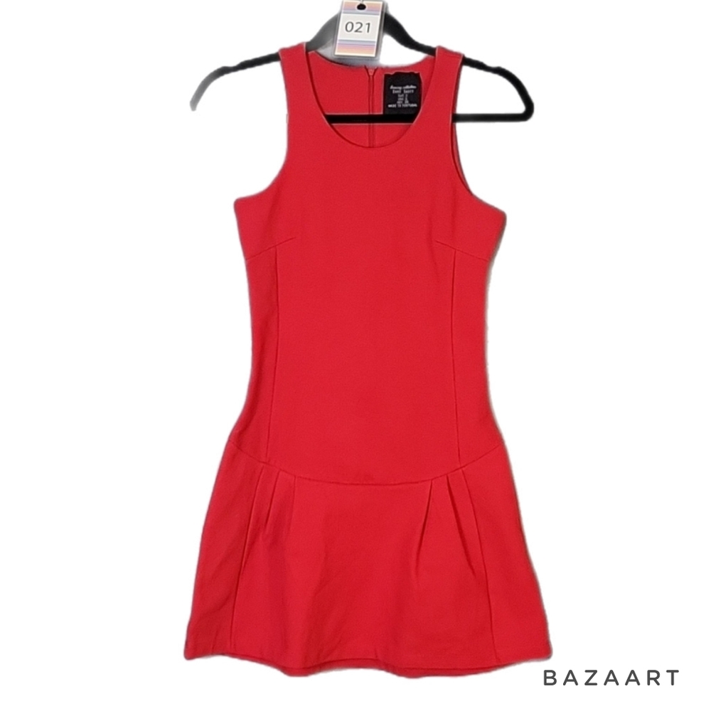 Zara Basic Evening Collection Women’s Red Sleevel… - image 1